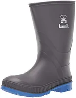 Kalosze damskie - Kamik Unisex dziecięce kalosze Stomp, szary - szary Charcoal Blue Cib - 27 EU - miniaturka - grafika 1