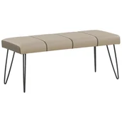 Ławki do przedpokoju - Beliani Ławka ekoskóra do sypialni beżowa BETIN - miniaturka - grafika 1