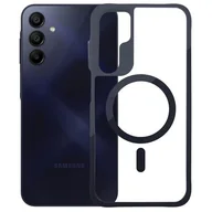 Etui i futerały do telefonów - Etui 3MK Satin Armor MagCase do Samsung Galaxy A15 5G Przezroczysto-czarny - miniaturka - grafika 1