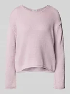 Swetry damskie - Sweter z dzianiny o kroju comfort fit z czystej bawełny - miniaturka - grafika 1