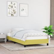 Łóżka - Lumarko Rama łóżka, zielona, 90 x 200 cm, tapicerowana tkaniną - miniaturka - grafika 1