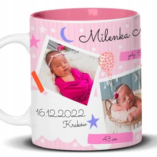 Kubek Z Nadrukiem PREZENT URODZINOWY DLA DZIECKA Biało Różowy Kreator - Kubki - miniaturka - grafika 1