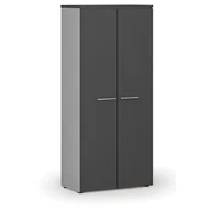 Szafy biurowe - Szafa ubraniowa z wysuwem PRIMO GRAY, 1781 x 800 x 420 mm, szary/grafit - miniaturka - grafika 1