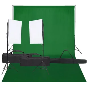 vidaXL Fotograficzny zestaw studyjny z lampami i tłem - Lampy studyjne - miniaturka - grafika 1
