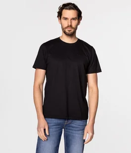 T-shirt z małym haftowanym logo OBUTCH 0875 BLACK-XXXL - Koszulki męskie - miniaturka - grafika 1