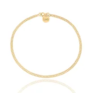 Bransoletki - Bransoletka srebrna pozłacana masywna pancerka na nogę 26 CM - miniaturka - grafika 1