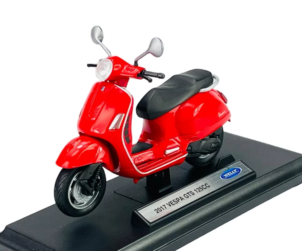 WELLY 2017 VESPA GTS 125CC  1:18 MOTOCYKL NOWY METALOWY MODEL