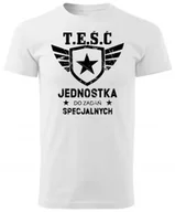 Koszulki męskie - Biała Koszulka Teścia Jednostka Specjalna M Z1 - miniaturka - grafika 1