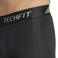 Legginsy - Legginsy treningowe męskie adidas TECHFIT czarne IN5591 - miniaturka - grafika 1