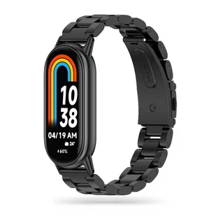 Pasek Stainless do Xiaomi Mi Band 8 / 8 NFC Black - Akcesoria do smartwatchy - miniaturka - grafika 1