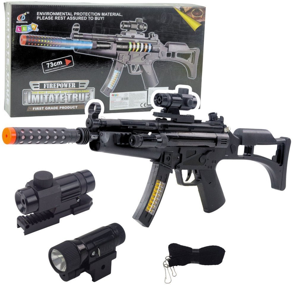 Karabin Zabawkowy Dla Dzieci Świetlno Dźwiękowy 73cm