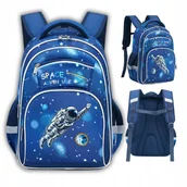 Plecaki szkolne i tornistry - Plecak Szkolny Tornister Dla Chłopca Wielokomorowy Kosmos Do Klasy 1-3 - miniaturka - grafika 1
