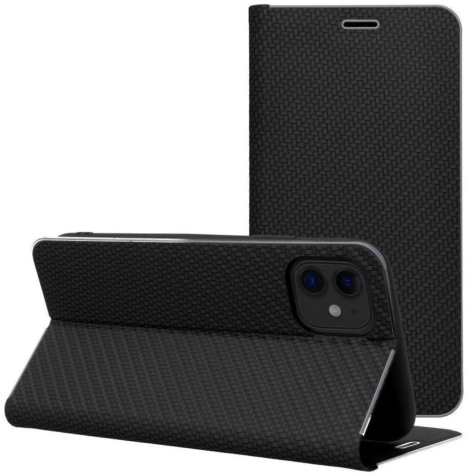 Kabura LUNA Book Carbon do IPHONE 17 czarny