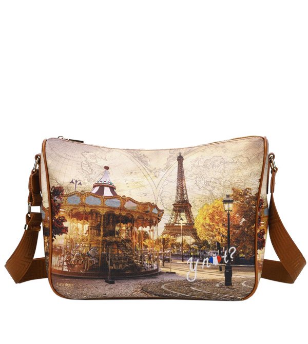 Torebka Ynot Milano z motywem Paryża duża listonoszka
