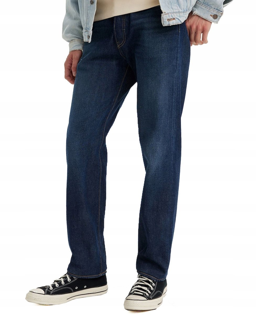 LEVI'S JEANSY MĘSKIE PROSTE GRANATOWE Z GUZIKAMI 28/32 XTA