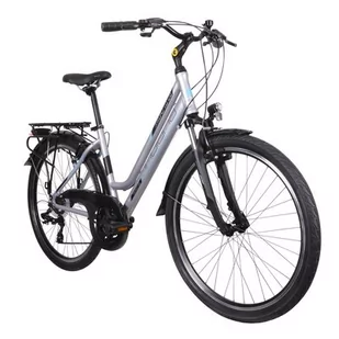 Rower trekkingowy INDIANA X-Road 1.0 D19 26 cali damski Srebrny - Rowery - miniaturka - grafika 1