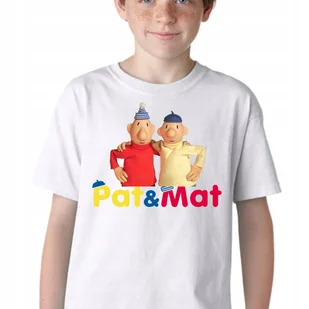 P163 DZIECIĘCA KOSZULKA SĄSIEDZI PREZENT BAWEŁNA PAT MAT DLA SĄSIADA 128 - Moda i Uroda OUTLET - miniaturka - grafika 1