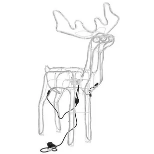 ﻿Renifer Led 115 cm świąteczny z ruchomą głową świetlna dekoracja do ogrodu - Bombki - miniaturka - grafika 1