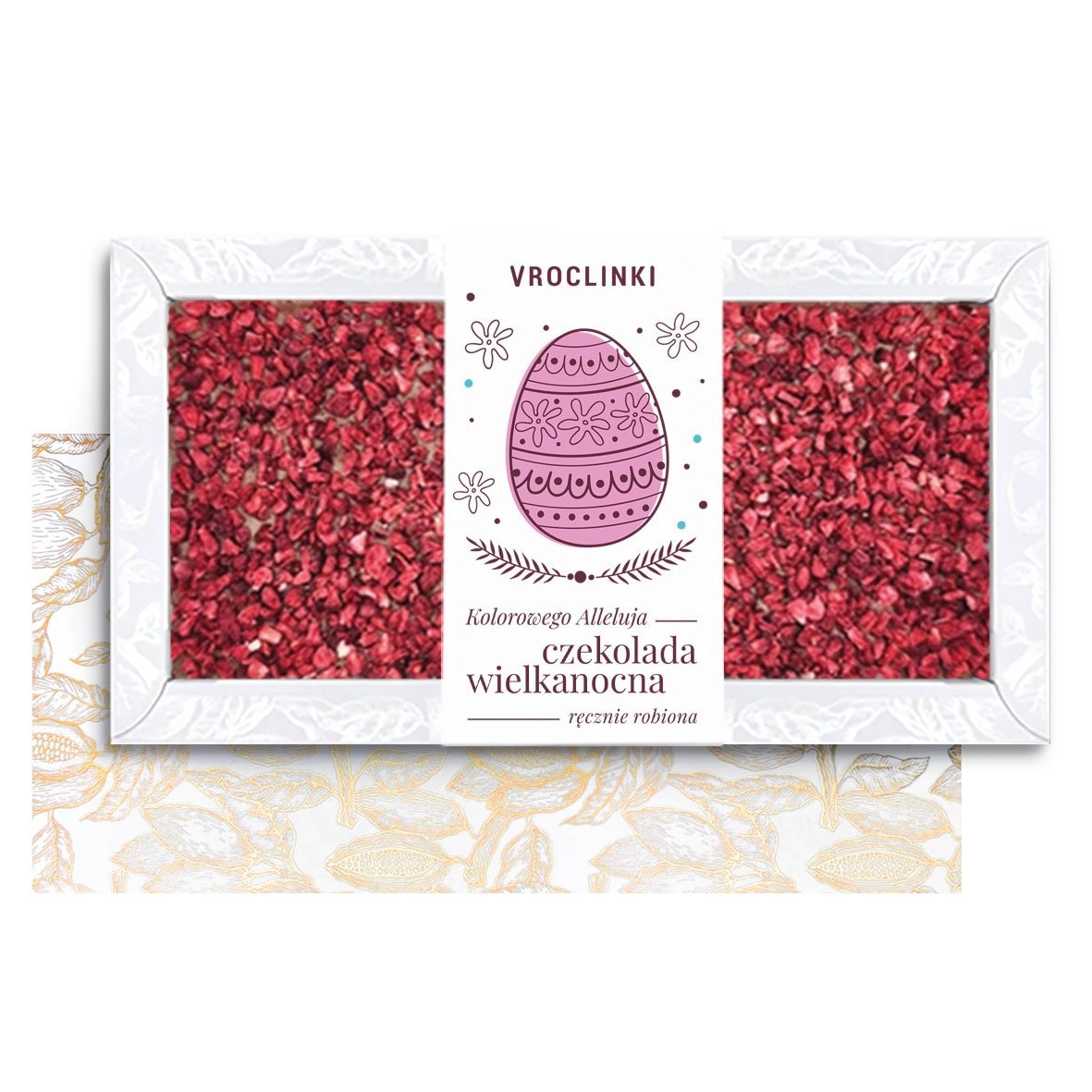 Czekolada Mleczna z Malinami na Wielkanoc (80g)