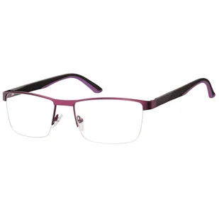 Męskie żyłkowe oprawki korekcyjne okulary zerówki 982G fioletowy/czarny - Okulary korekcyjne, oprawki, szkła - miniaturka - grafika 1