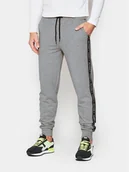 Spodnie sportowe męskie - Tommy Hilfiger Spodnie dresowe Trucker UM0UM00706 Szary Regular Fit - miniaturka - grafika 1