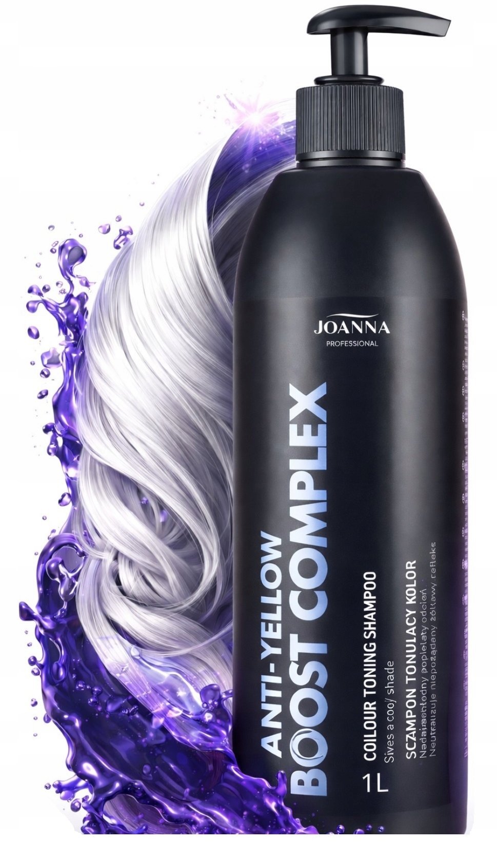 JOANNA PROFESSIONAL Anti - Yellow Boost Complex Szampon tonujący kolor - popielaty 1000 ml