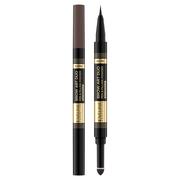 Eveline Cosmetics Cosmetics - Brow Art Duo Pen & Filling Powder Waterproof - Wodoodporny pisak i puder do brwi 2w1 - DARK