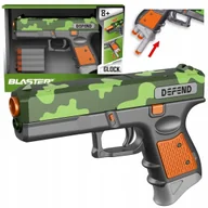 Zabawki militarne - Pistolet Glock Na Strzałki Naciągany Wyrzutnia Z Naciągiem + 8 Strzałek - miniaturka - grafika 1