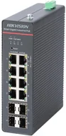 Switche - Hikvision DS-3T1512HP-SI-8P4FKIT75W łącza sieciowe Zarządzany Gigabit Ethernet 10/100/1000 Obsługa PoE Czarny DS-3T1512HP-SI-8P4FKIT(75W) - miniaturka - grafika 1