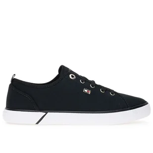 Buty Tommy Hilfiger Vulc Canvas FW0FW08063-BDS - czarne - Trampki damskie - miniaturka - grafika 1