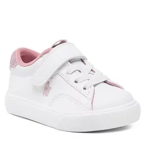 Buty dla dziewczynek - Sneakersy Polo Ralph Lauren Theron V Ps RF104102 White Smooth PU/Lt Pink/Glitter w/ Lt Pink PP - grafika 1