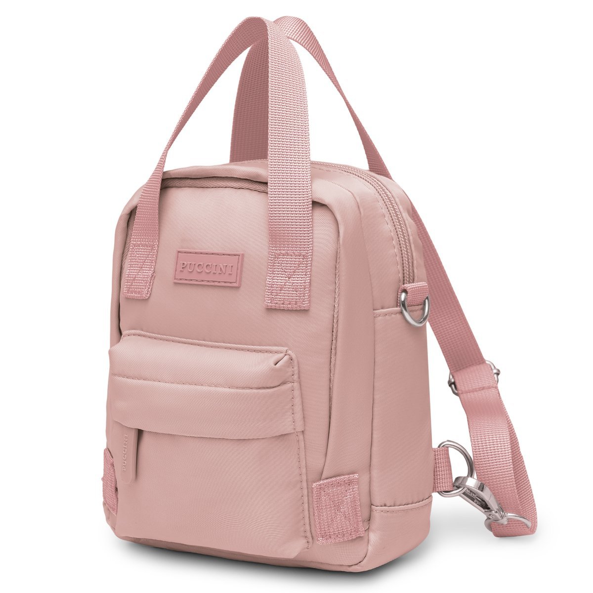 Plecak Damski Mini Torebka 2w1 Miejski do Pracy PUCCINI Różowy PM9038-3C
