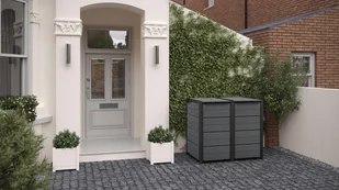 Zabudowa na kosze na śmieci Hide Away Grey 2 x240L Keter - Kosze na śmieci - miniaturka - grafika 1
