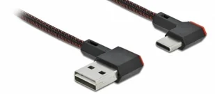 Kabel USB Delock KABEL USB-CM->USB-AM 2.0 0.5M KĄTOWY PRAWO CZARNY DELOCK - Kable USB - miniaturka - grafika 1