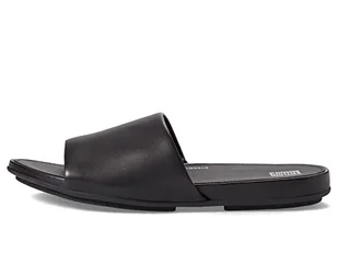 Fitflop Damskie kapcie Gracie Leather Pool Slides, All Black, 42 EU, All Black, 42 EU - Kapcie damskie - miniaturka - grafika 1