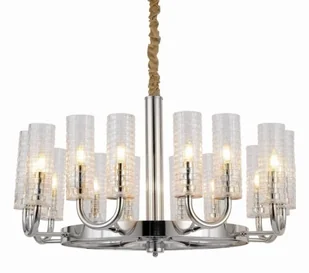 Lumina Deco Nowoczesny Chromowany Żyrandol Donatti W16 - Lampy sufitowe - miniaturka - grafika 1