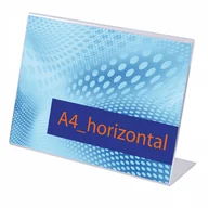 Wyposażenie lokali gastronomicznych - Jansen Display Stojak na menu na stół, typ L, A4 do szerokości, opakowanie 5 szt. LA4PXS - miniaturka - grafika 1