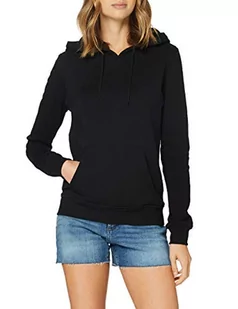 Build Your Brand Damski sweter z kapturem ze 100% bawełny ekologicznej dla kobiet, Ladies Organic Hoody bluza z kapturem w kolorze czarnym lub białym, rozmiary XS - 5XL, czarny, 3XL - Bluzy damskie - miniaturka - grafika 1