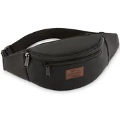 Nerki - Czarna nerka damska męska saszetka duża na pasku biodrówka sportowa ZAGATTO ZG890 - miniaturka - grafika 1