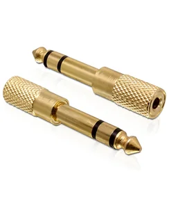 Delock Adapter AV 65361 Adapter 3.5 - 6.3mm Złoty 65361 65361 - Adaptery i przejściówki - miniaturka - grafika 1