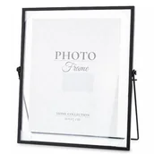 Ramki na zdjęcia - Ramka na zdjęcie zdjęcia metalowa czarna 29,5x26x9 157125 - miniaturka - grafika 1