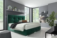 Łóżka - Łóżko kontynentalne pikowane Harry 2 180x200 Zielone - miniaturka - grafika 1