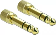 Złącza, przejściówki, adaptery - Adapter AV Delock Jack 3.5mm - Jack 6.3mm złoty (65983) - miniaturka - grafika 1