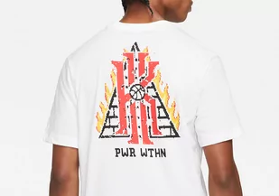 Nike Dri-Fit Kyrie Logo Tee White - Koszulki męskie - miniaturka - grafika 1
