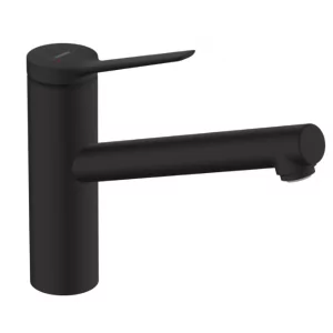 HANSGROHE 74806670 Zesis M33 Bateria kuchenna 150, LowPressure do bezciśnieniowych podgrzewaczy wody, 1jet, czarny mat - Baterie kuchenne - miniaturka - grafika 1