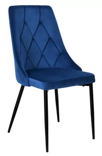 Krzesło aksamitne LINCOLN granatowe 5902340318348 - Krzesła - miniaturka - grafika 1
