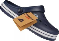 Buty dla dziewczynek - American Club Męskie klapki basenowe American Club NH-01/24 grantowe 41 - miniaturka - grafika 1