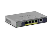 Pozostałe akcesoria sieciowe - NETGEAR GS105P Nie zarządzany Gigabit Ethernet (10/100/1000) Obsługa PoE Montaż na biurku/ścianie Szary - miniaturka - grafika 1