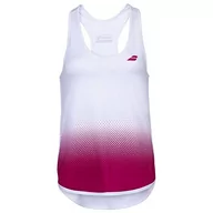 Koszulki i topy damskie - Babolat Unisex Kinder Compete Tank Top Girl Tanktop, biały/czerwony (Vivacious Red), 8-10 años - miniaturka - grafika 1