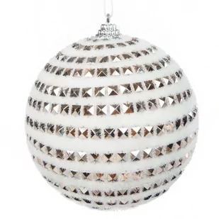 Bombka Plastikowa Z Cekinami 10Cm Szampańska X4 - Bombki - miniaturka - grafika 1